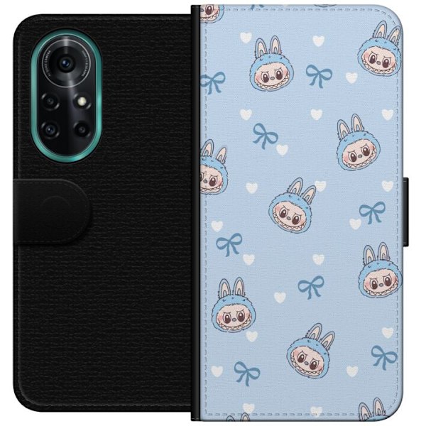Huawei nova 8 Pro Plånboksfodral Labubu Fire Spirit – Eldigt monster i rött och orange