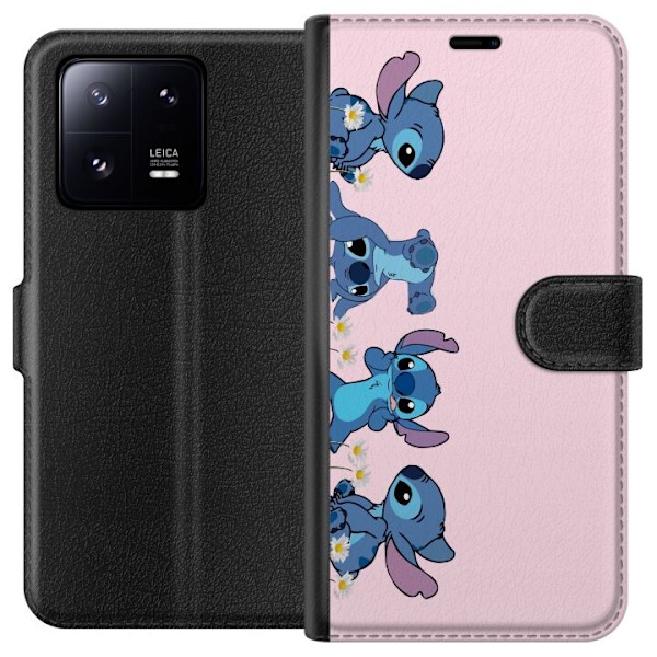 Xiaomi 13 Pro Plånboksfodral Stitch Skratt & Bus – Perfekt för Mobilskal eller Poster