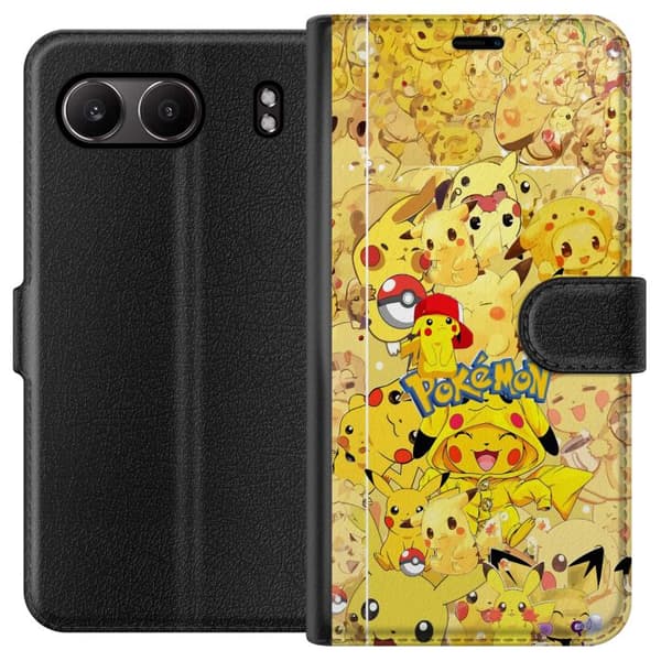 Kompatibel Tegnebogsetui til OnePlus Nord 4 Sød Pikachu-collage med Pokémon-tema i bløde gule nuancer gul