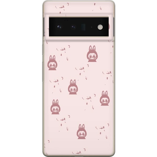 Google Pixel 6 Pro Läpinäkyvä kuori Labubu Neon Pop - Neonvärinen pop art hirviö