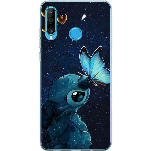 Kompatibel Mobilcover til Huawei P30 lite Stitch sommerfugl