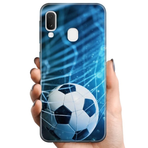 Samsung Galaxy A20e TPU Mobilcover Fodbold