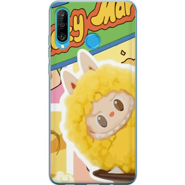 Huawei P30 lite Genomskinligt Skal Labubu Wacky Mart Pop Mart Serie Samlarfigur Söt Design Populärt Motiv Figurserie Kreativ Art Toy