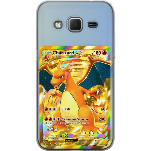 Kompatibelt Mobildeksel til Samsung Galaxy Core Prime GyllenCharizard EX samlerkort med regnbueeffekter gull