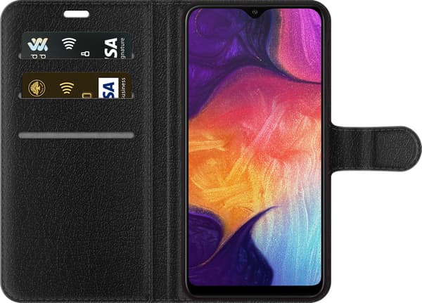 Kompatibel Tegnebogsetui til Samsung Galaxy A10 Blå initialgrafik blå