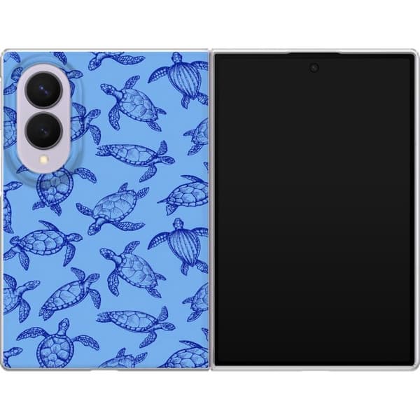 Kompatibelt Mobildeksel til Samsung Galaxy Z Fold8 Blå havskilpadder blå