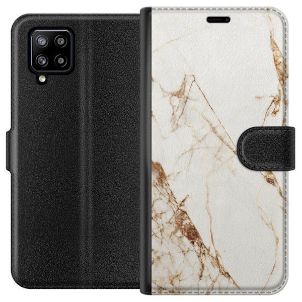 Samsung Galaxy A42 5G Plånboksfodral Vit marmor