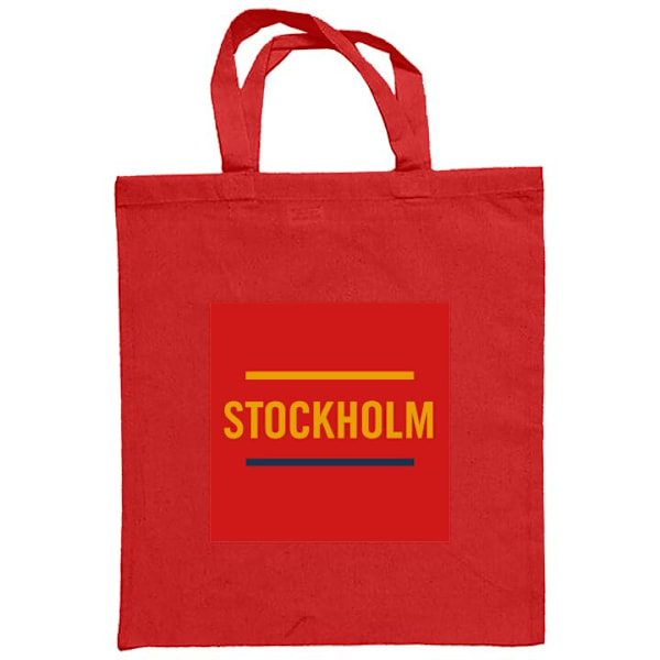 Kangaskassi | Kestävä Ostoskassi Kangasta Tukholma - Jääki Punainen one size