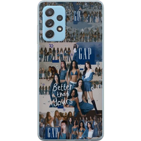 Kompatibel Mobilcover til Samsung Galaxy A52 5G KATSEYE denim collage blå