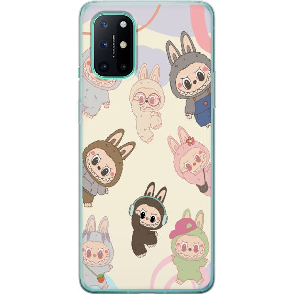 OnePlus 8T Läpinäkyvä kuori Labubu Pop Mart Kokoelma Motiivi Figuuri Kokoelma Suunnittelu Suosittu Taidelelu Pop Mart Luova Graafinen