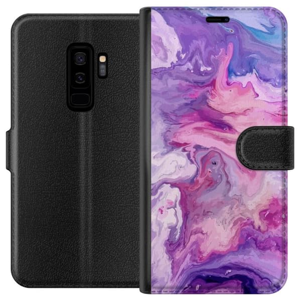 Kompatibelt Lommeboketui til Samsung Galaxy S9+ Marmor Lilla