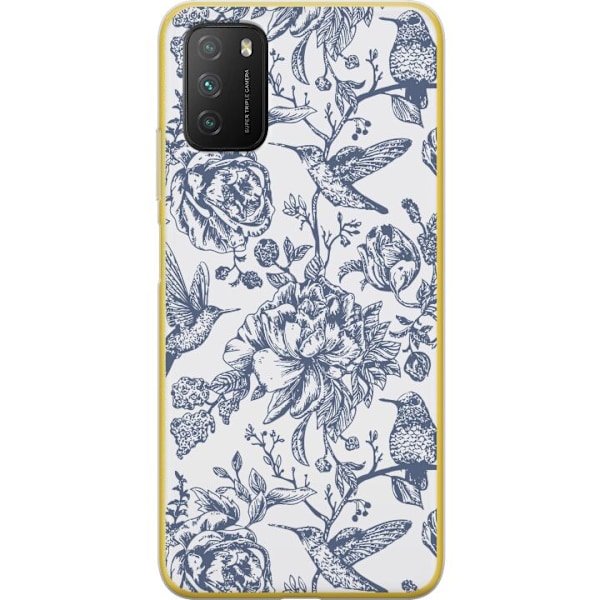 Xiaomi Poco M3  Läpinäkyvä kuori Kukat & Linnut - Romanttin