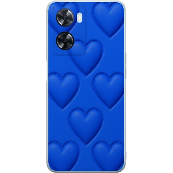 OnePlus Nord N20 SE Läpinäkyvä kuori Siniset Sydämet