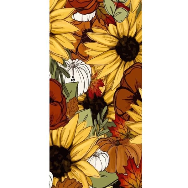 Kompatibel Tegnebogsetui til Apple iPhone 13 Pro Solsikker og græskar – efterårsblomstdesign i varme farver, perfekt til dig, der elsker naturen og e