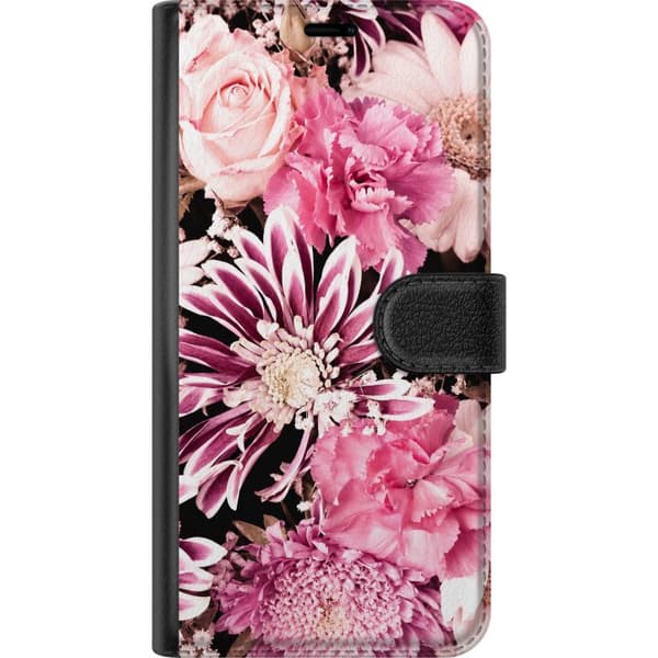 Kompatibelt Plånboksfodral till Apple iPhone 6s Rosa blomster rosa
