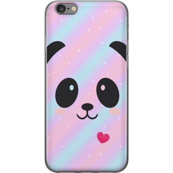 Apple iPhone 6 Gennemsigtig cover Regnbue Panda