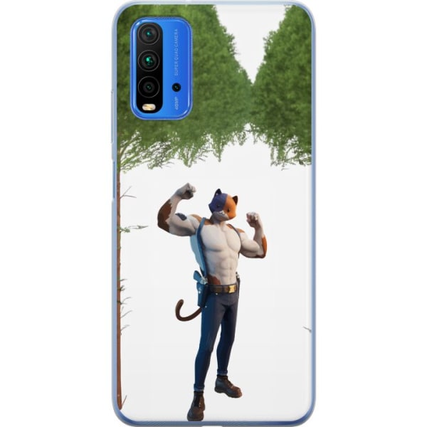 Xiaomi Redmi 9T Gennemsigtig cover Fortnite - Meowscles