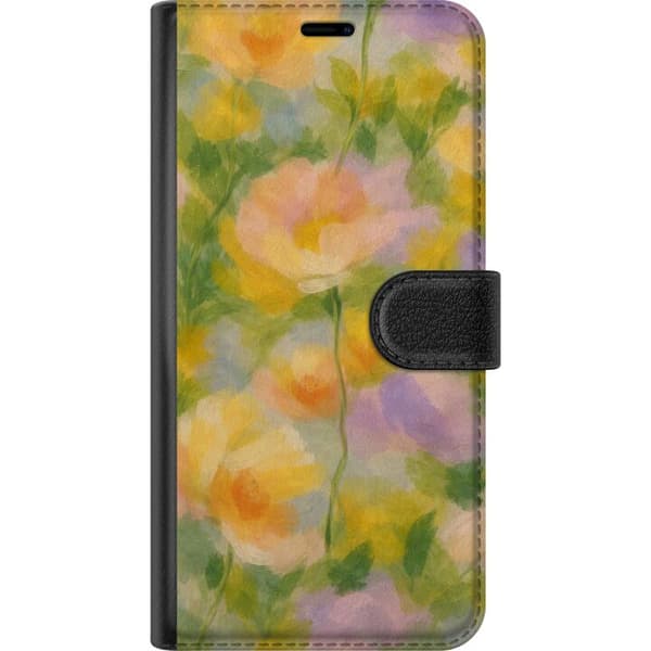 Kompatibelt Lommeboketui til Apple iPhone 11 Solvarme blomster i håndmalt romantisk stil