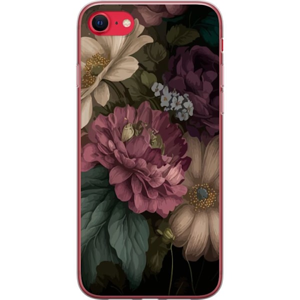 Apple iPhone 16e Genomskinligt Skal Blommor