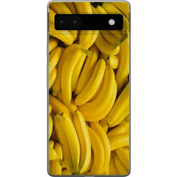 Google Pixel 6a Genomskinligt Skal Banana Pattern – lekfullt