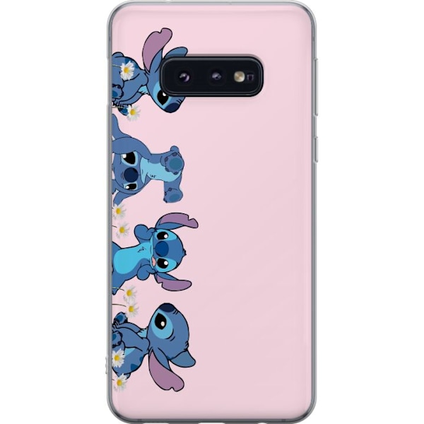 Samsung Galaxy S10e Genomskinligt Skal Stitch Skratt & Bus – Perfekt för Mobilskal eller Poster