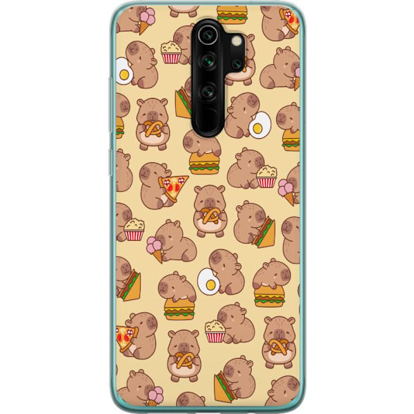 Xiaomi Redmi Note 8 Pro  Läpinäkyvä kuori Kawaii capybara puhelinkotelo useilla söpöillä hahmoilla