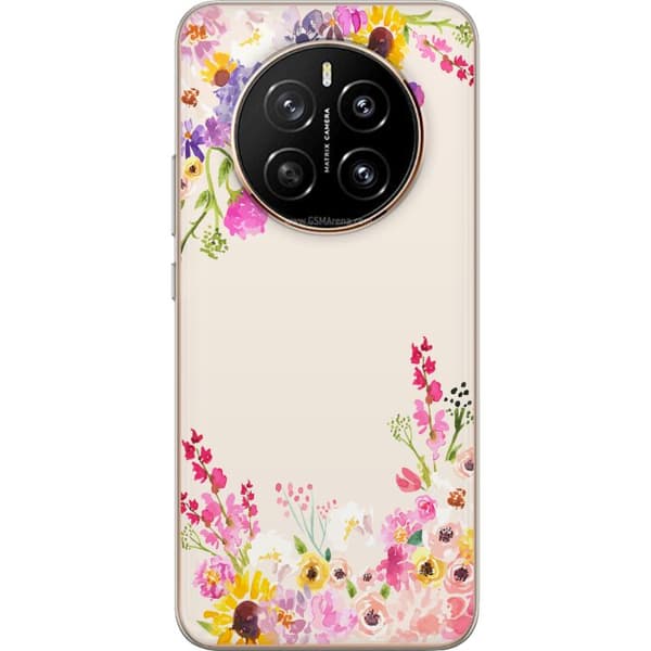 Kompatibelt Mobildeksel til Honor Magic7 Blommig akvarellram