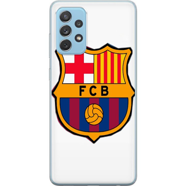Samsung Galaxy A52 5G Läpinäkyvä kuori FC Barcelona Emblem Jalkapallo Katalonia Sininen Punainen Seuran Logo Ylpeys La Liga Fanit Ikoninen Kuva