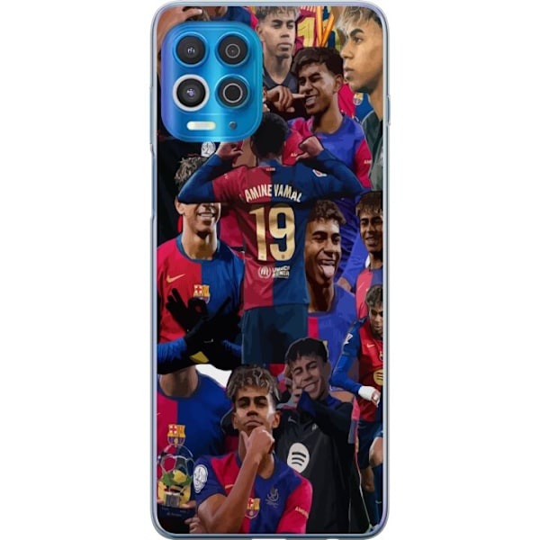 Motorola Edge S Genomskinligt Skal Lamine Yamal mobilskal för fotbollsfans