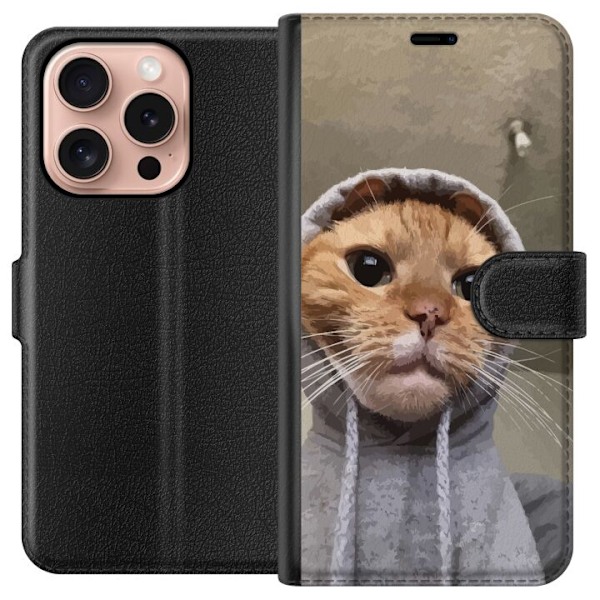 Apple iPhone 16 Pro Lommeboketui Katt Genser