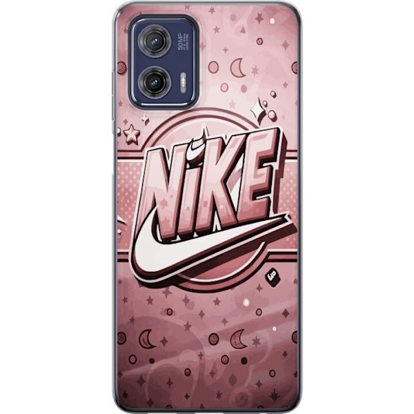 Motorola Moto G73 Gennemsigtig cover Nike Lyserød