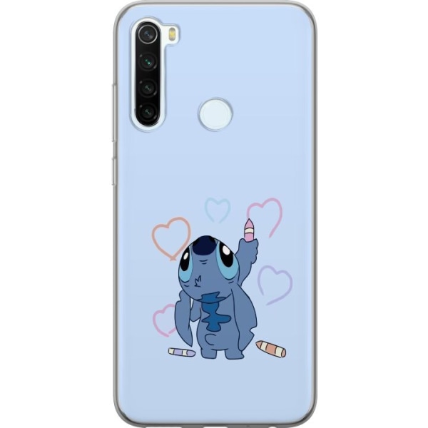 Xiaomi Redmi Note 8 Gjennomsiktig deksel Stitch Hjerter