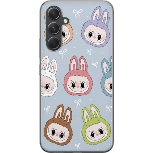 Samsung Galaxy S24 FE Genomskinligt Skal Labubu Star Pattern