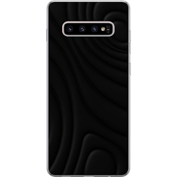 Samsung Galaxy S10+ Läpinäkyvä kuori Tummat Aallot