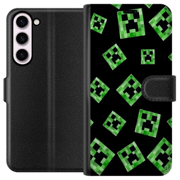 Kompatibelt Plånboksfodral till Samsung Galaxy S23+ Minecraft