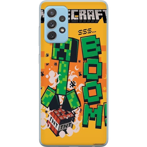 Samsung Galaxy A52 5G Läpinäkyvä kuori Minecraft Boom