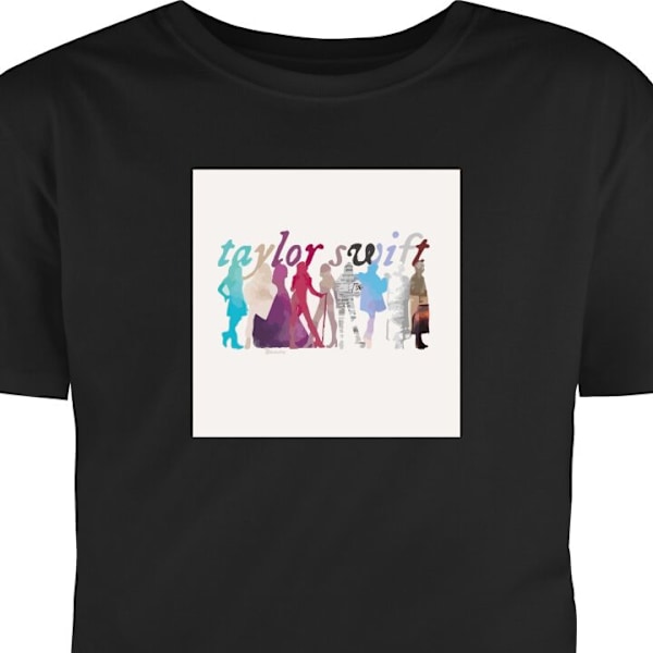 Barn-T-shirt | Bekväm T-shirt för Barn Taylor Swift svart 7-8 År