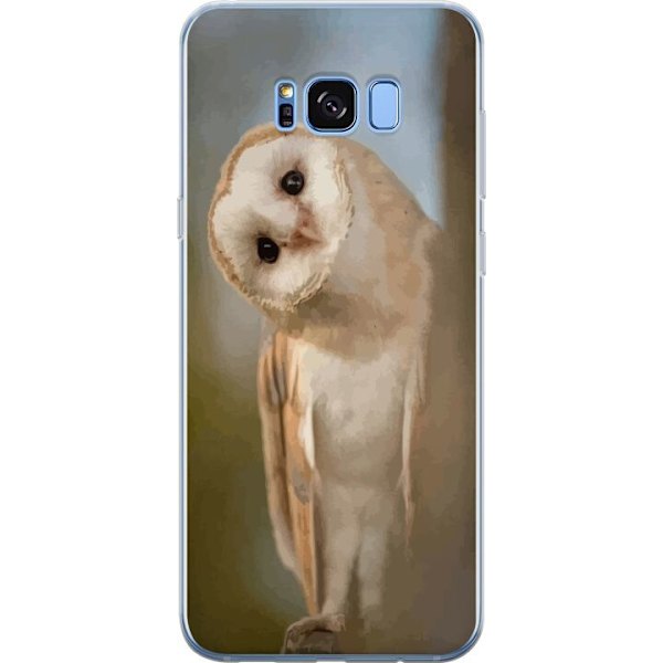 Samsung Galaxy S8 Gennemsigtig cover Ugle Nysgerrig Blik Fuglemotiv Skov Natur Grafisk Design Populært Motiv Dyr Tema Dekoration