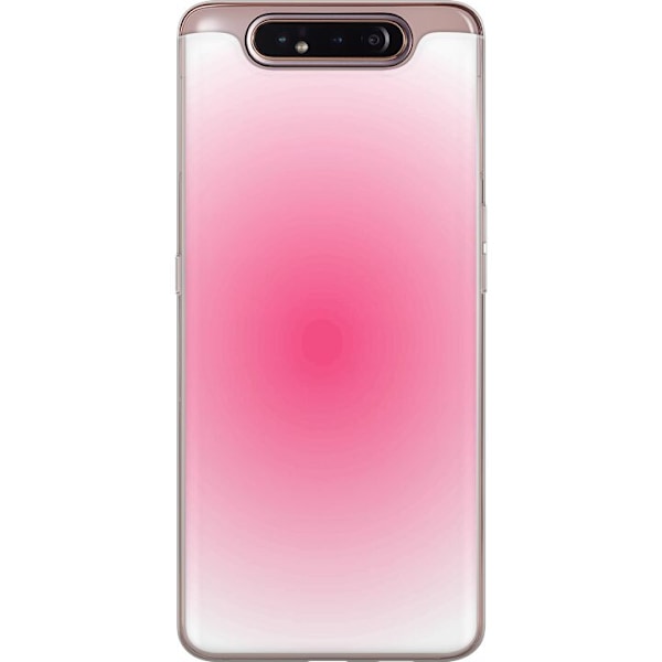 Samsung Galaxy A80 Genomskinligt Skal Rosa Moln