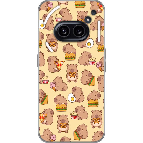 Nothing Phone (2a) Plus Läpinäkyvä kuori Kawaii capybara puhelinkotelo useilla söpöillä hahmoilla