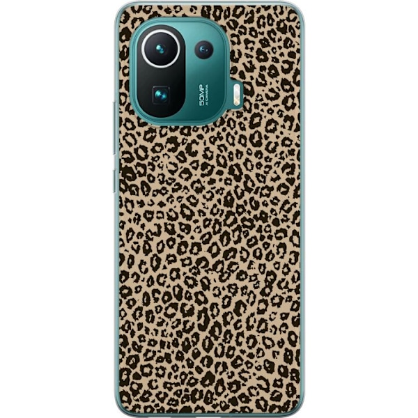 Xiaomi Mi 11 Pro Gennemsigtig cover Leopard Mønster