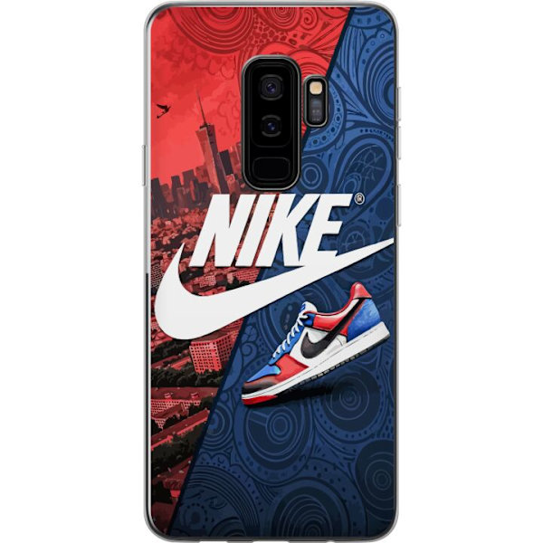 Samsung Galaxy S9+ Läpinäkyvä kuori  Nike Logo Punainen Sininen Lenkkarit Tyyli Urheilu Muoti Suosittu Swoosh Kuviointi Harjoitusvaatteet Graafinen