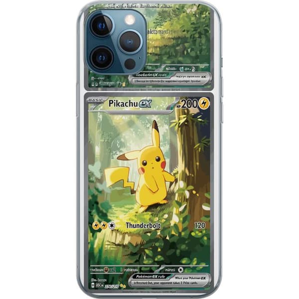 Kompatibel Mobilcover til Apple iPhone 12 Pro Pikachu grøn
