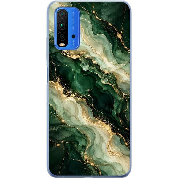 Kompatibelt Mobildeksel til Xiaomi Redmi 9T Skogsagat grønn
