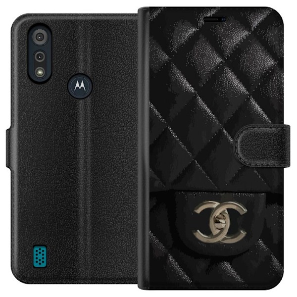 Motorola Moto E6i Tegnebogsetui Chanel Sort