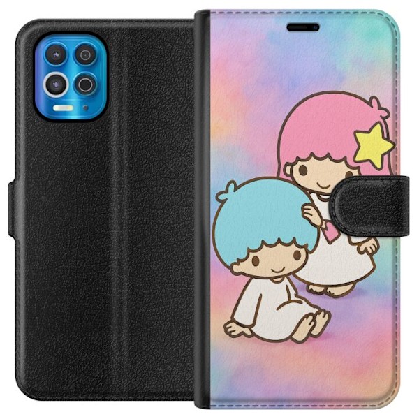 Motorola Edge S Plånboksfodral Kawaii Sanrio Kiki Lola Little Twin Stars