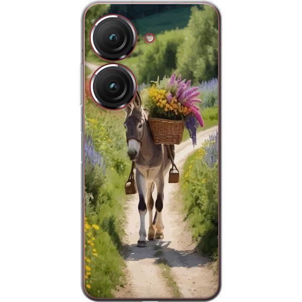 Asus Zenfone 9 Läpinäkyvä kuori Aasi Eläinaihe Rauhallinen Suunnittelu Luontoaihe Suosittu Koristelu Huumori Graafinen Eläinteema Eksoottinen