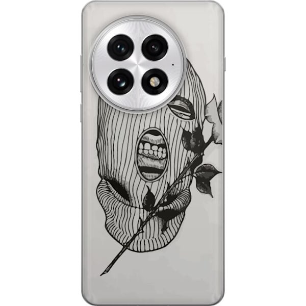 OnePlus 13 Gennemsigtig cover Ski Maske Ros Streetwear Design Grafisk Motiv Spænding Urban Stil Gadekunst Maskerade Symbol