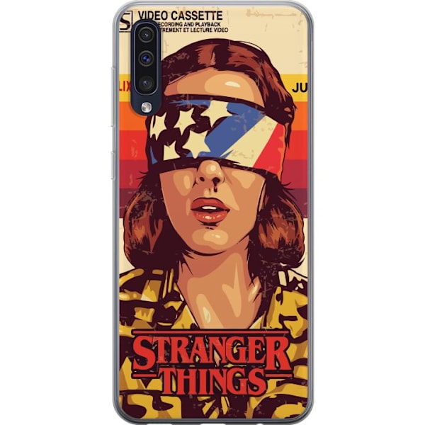 Samsung Galaxy A50 Gennemsigtig cover Stranger Things VHS