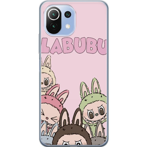 Xiaomi Mi 11 Lite Genomskinligt Skal Labubu Pop Mart Karaktärer Figurer Samlarobjekt Populär Figurserie Design Pop Mart Toy Art Motiv